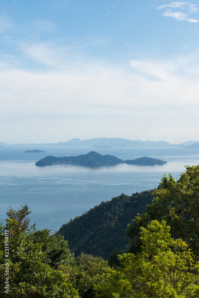 Miyajima View from Above Seto Sea