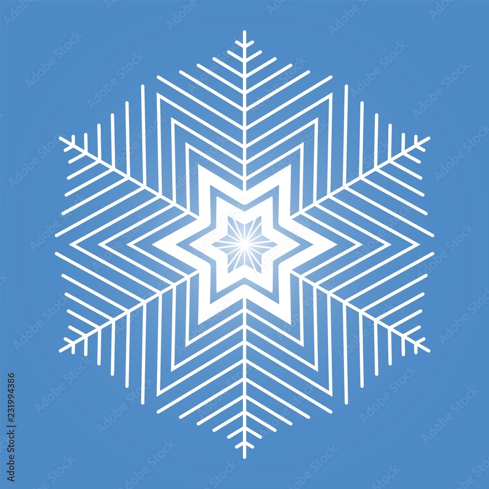 White snowflake icon illustration. White snowflake icon illustration.