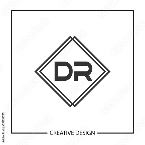 Initial Letter DR Logo Template Design Vector Illustration