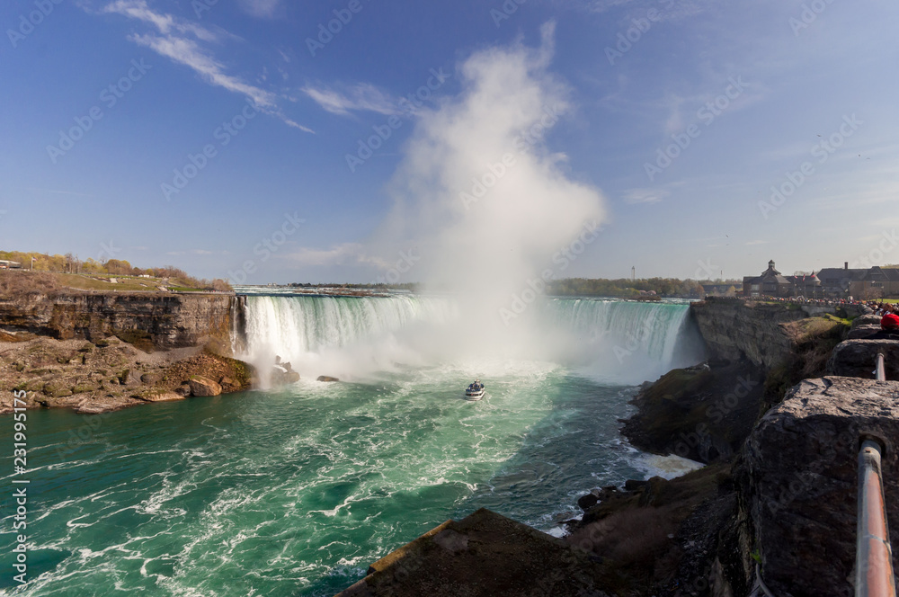 View at Niagara Falls from Canadian side at summer time View at Niagara Falls from Canadian side at summer time