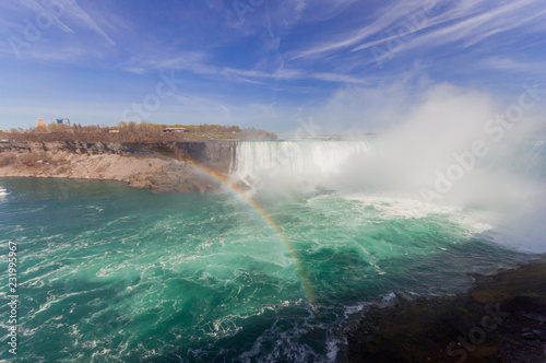 Fototapeta Naklejka Na Ścianę i Meble -  View at Niagara Falls from Canadian side at summer time