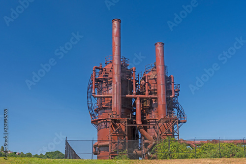 Old Industrial Equipment in a  City Park photo