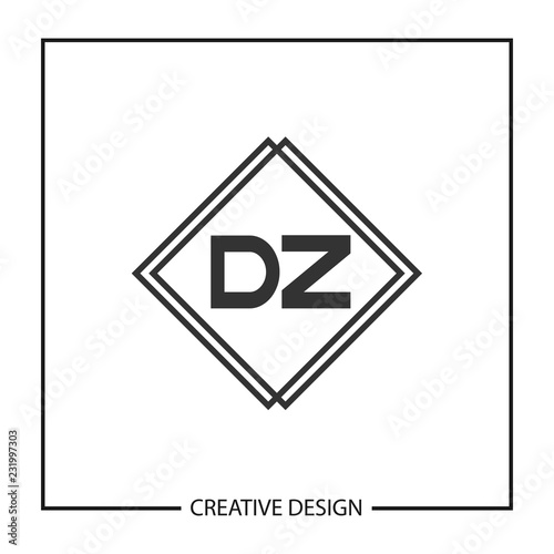 Initial Letter DZ Logo Template Design Vector Illustration