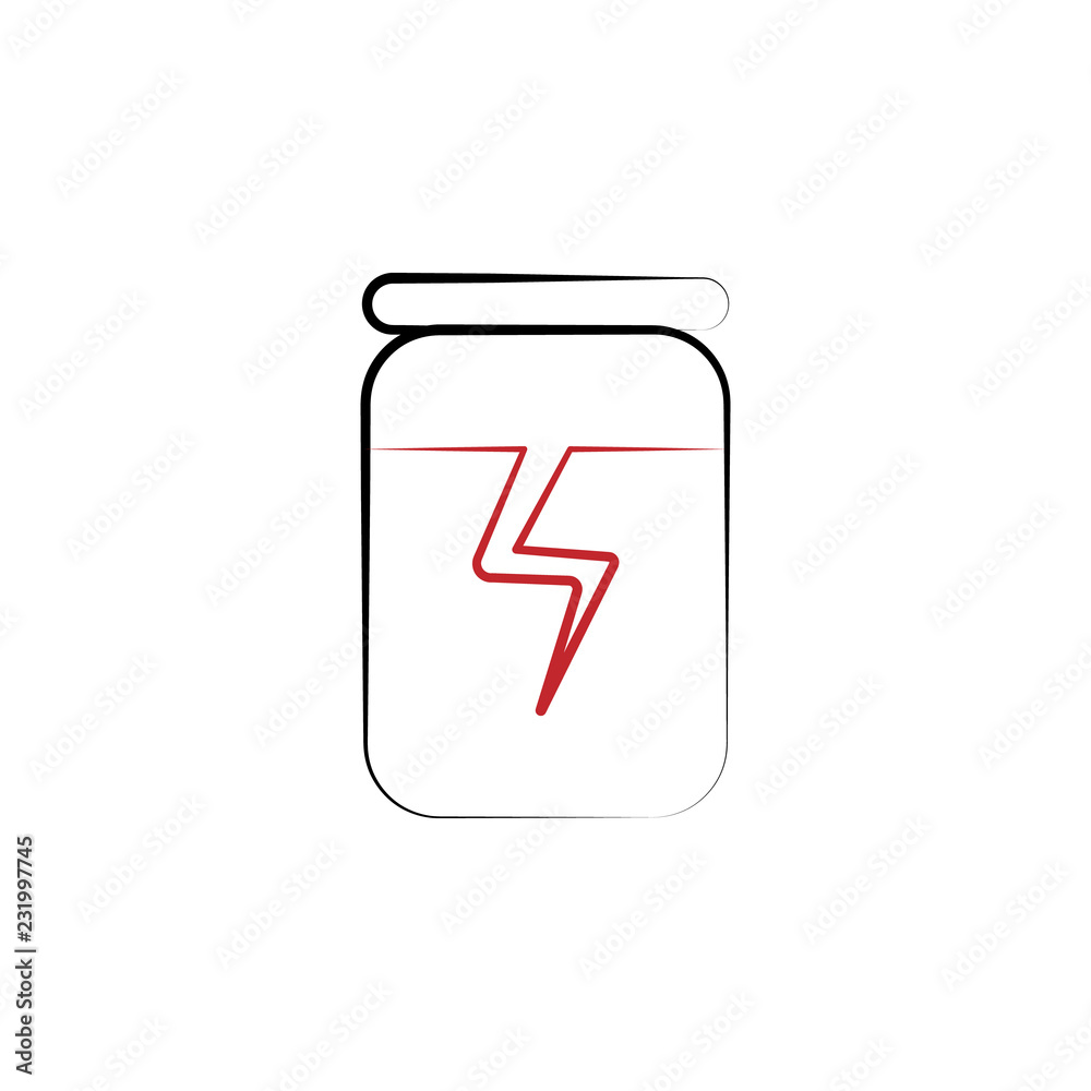 Energy dose 2 colored hand drawn icon. Energy dose colored element illustration. Outline symbol design from fitness set Energy dose 2 colored hand drawn icon. Energy dose colored element illustration. Outline symbol design from fitness set