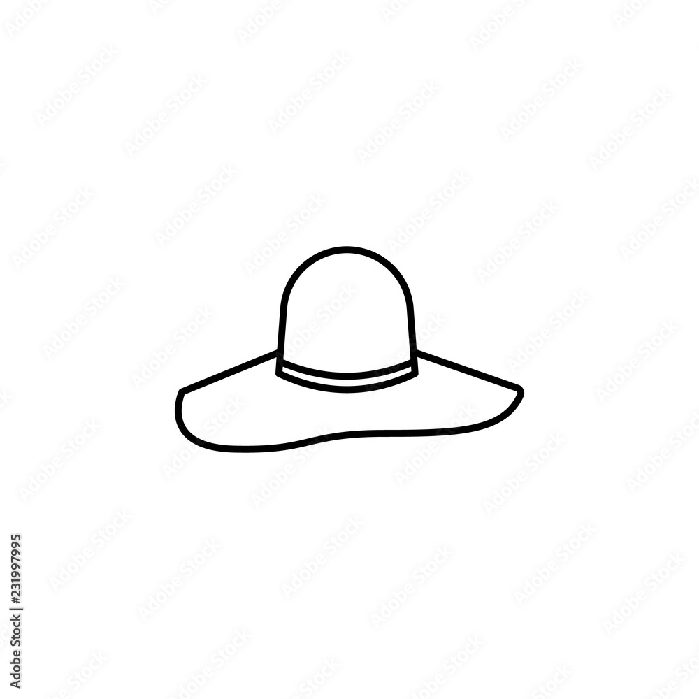 cartwheel hat icon. Element of hat icon for mobile concept and web apps.  Thin line cartwheel hat icon can be used for web and mobile Stock Vector |  Adobe Stock