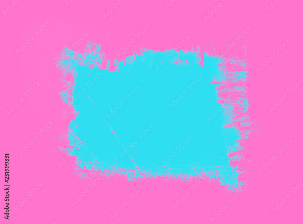 Obraz premium Pink and blue hand painted background texture with grunge brush strokes