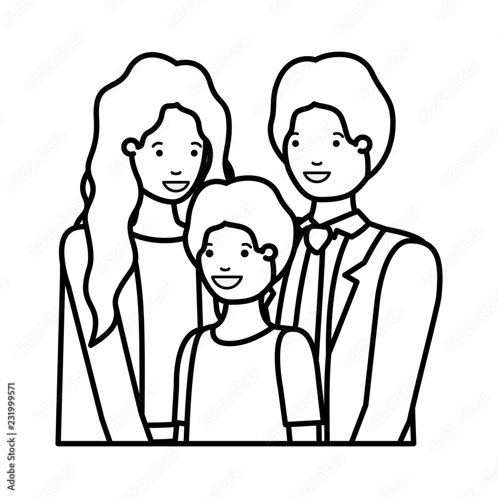 parents couple with son avatar character parents couple with son avatar character