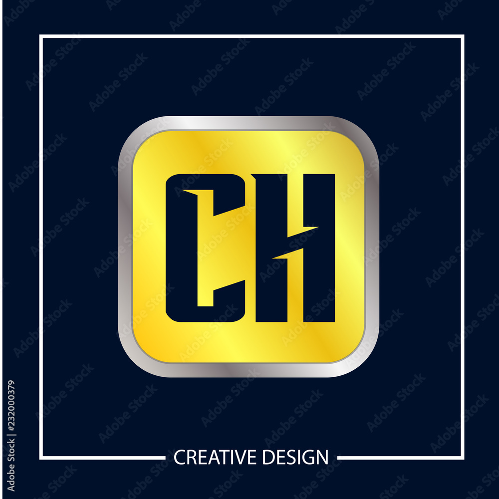 Initial Letter CH Logo Template Design Vector Illustration