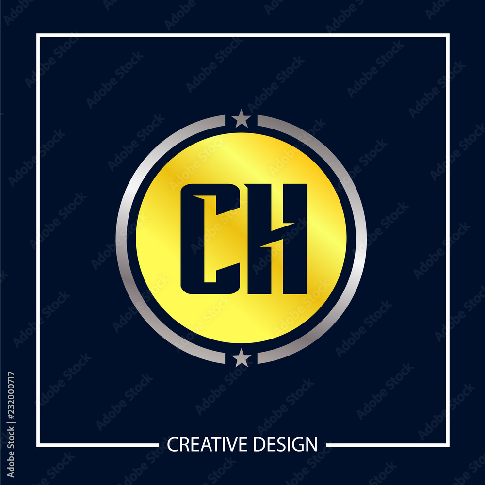 Initial Letter CH Logo Template Design Vector Illustration Initial Letter CH Logo Template Design Vector Illustration