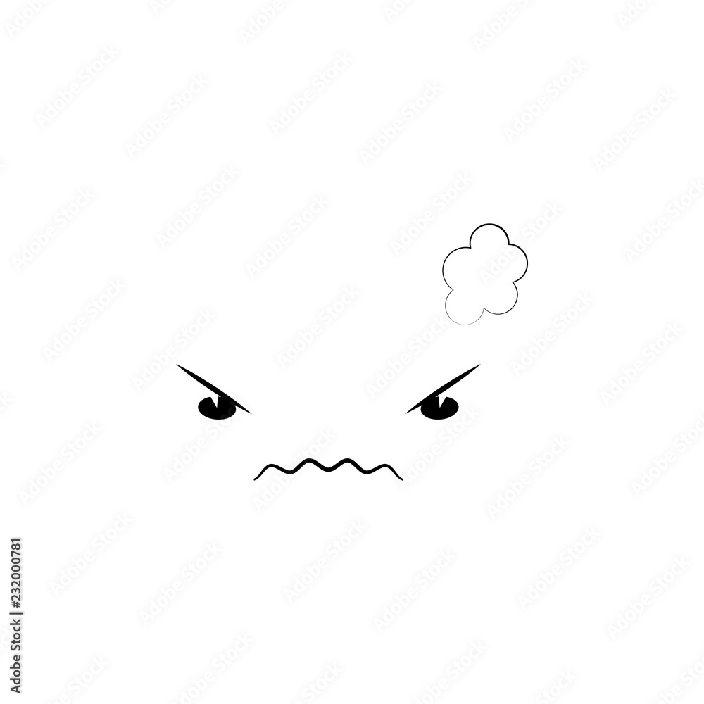 Angry face icon. Element of anime face icon for mobile concept and web  apps. Anime Angry face icon can be used for web and mobile Stock Vector |  Adobe Stock