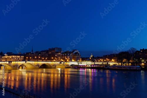 Paris, France - February 18, 2018: View of Pont Neuf, old bridge in Paris by night © JEROME LABOUYRIE