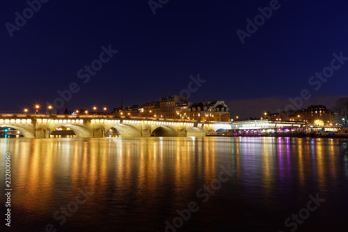 Paris, France - February 18, 2018: View of Pont Neuf, old bridge in Paris by night © JEROME LABOUYRIE