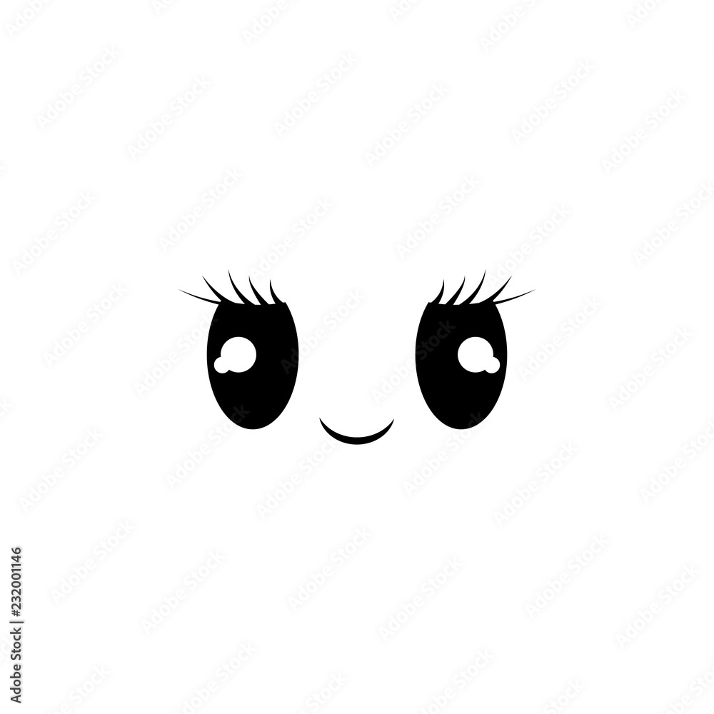 Smile face icon. Element of anime face icon for mobile concept and web  apps. Anime Smile face icon can be used for web and mobile Stock Vector |  Adobe Stock