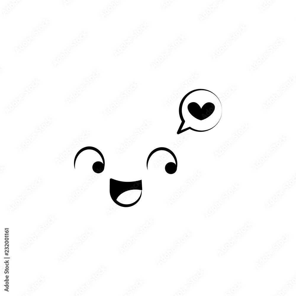 Smile love face icon. Element of anime face icon for mobile concept and web  apps. Anime Smile love face icon can be used for web and mobile Stock  Vector | Adobe Stock