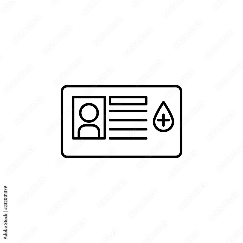 blood donation, card icon. Element of blood donation icon. Thin line icon for website design and development, app development blood donation, card icon. Element of blood donation icon. Thin line icon for website design and development, app development