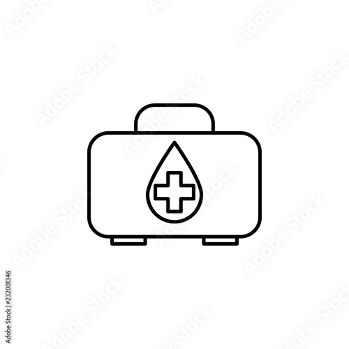 blood donation, bag icon. Element of blood donation icon. Thin line icon for website design and development, app development