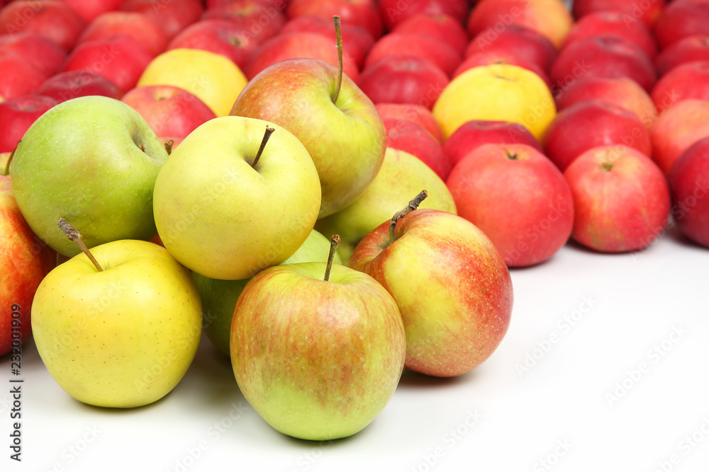 Lots of apples on white background Lots of apples on white background
