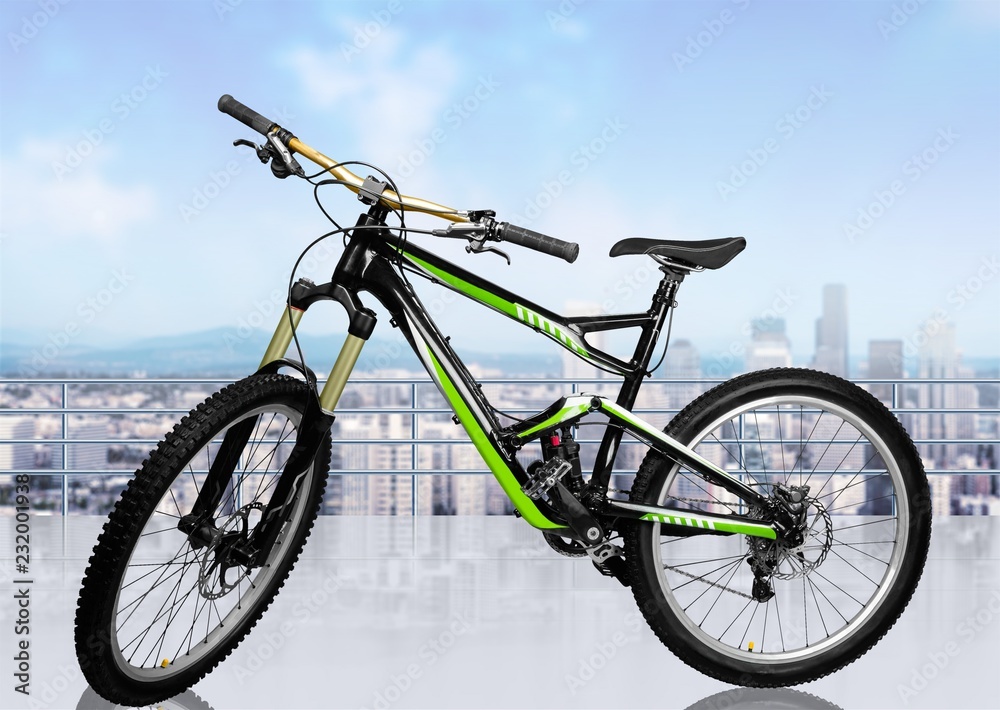 Fototapeta premium Mountain Terrain Bike - Isolated