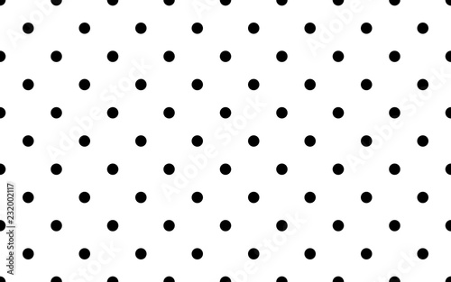 Black dot seamless on White Background.
