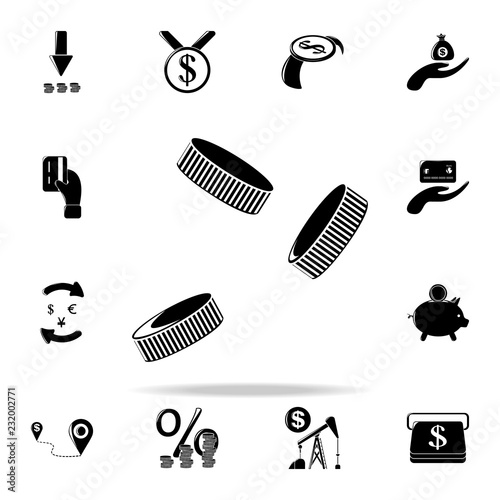 falling pennies icon. Finance icons universal set for web and mobile
