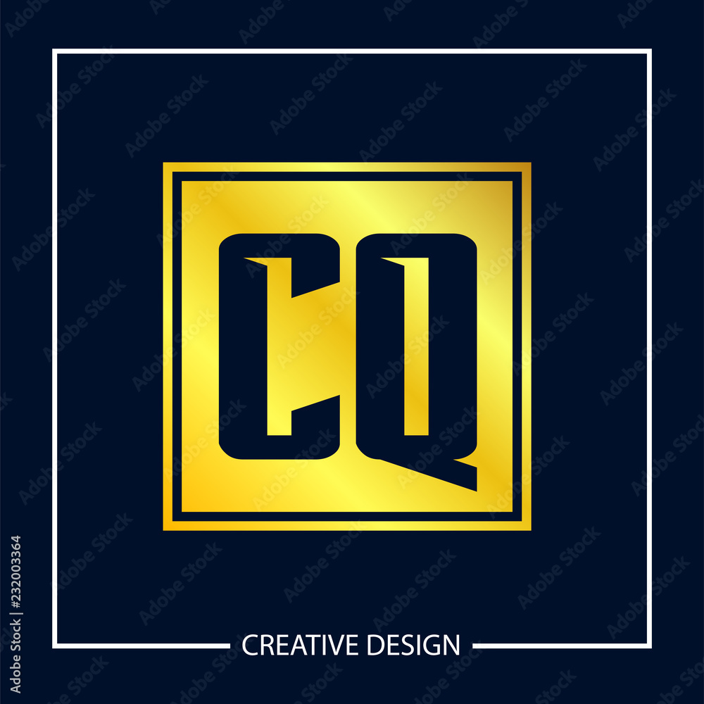 Initial Letter CQ Logo Template Design Vector Illustration Initial Letter CQ Logo Template Design Vector Illustration