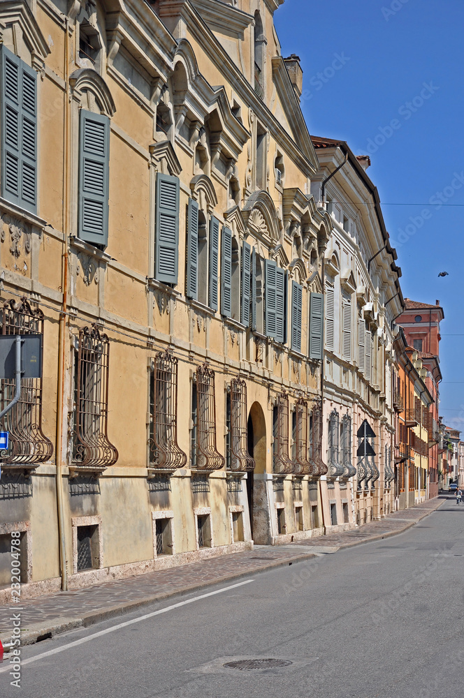Italy, Mantua medieval Giovanni Arrivabene street.
