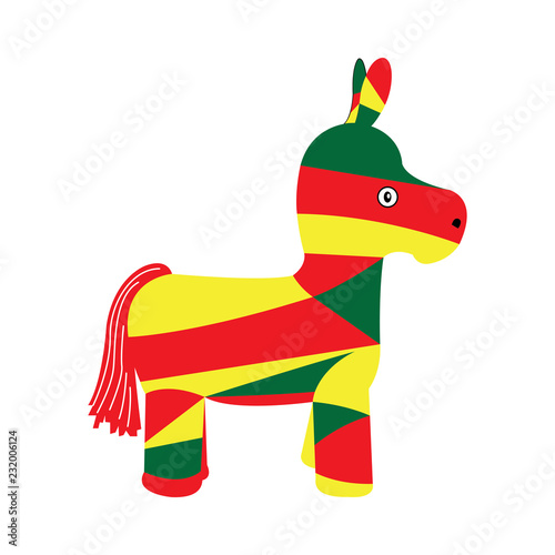 Isolated colored pinata icon. Vector illustration design
