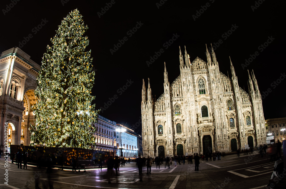 Christmas time in Italy. Duomo Square, Milan