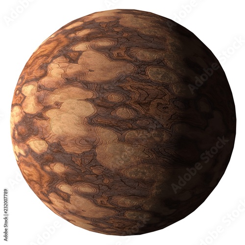 Fototapeta Naklejka Na Ścianę i Meble -  Fantasy planet 3d illustration isolated on white background
