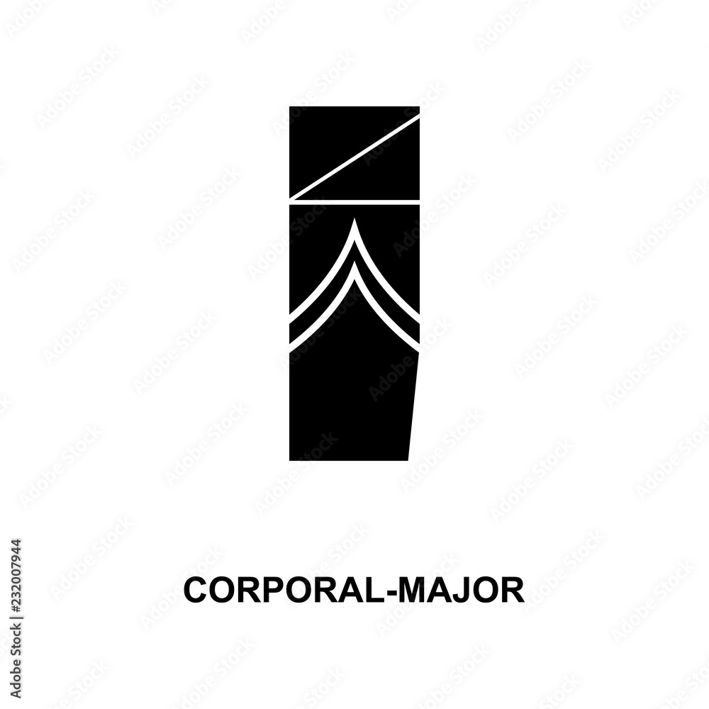 French corporal major military ranks and insignia glyph icon