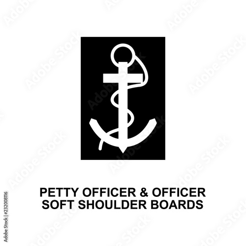 French petty officer officer soft shoulder boards military ranks and insignia glyph icon