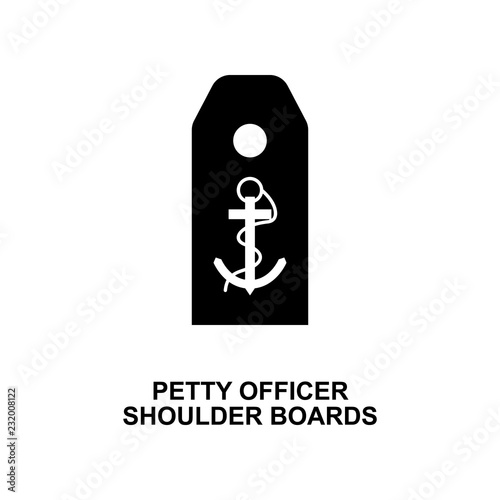 French petty officer shoulder boards military ranks and insignia glyph icon