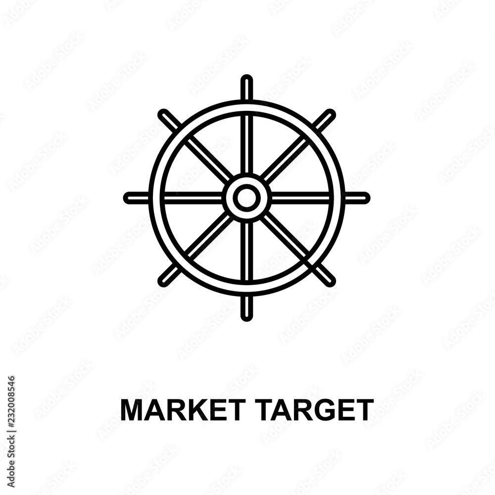 market target line icon market target line icon