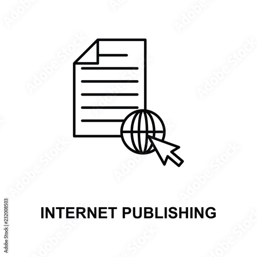 internet publishing line icon