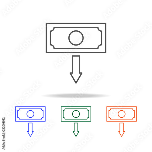 depreciation icon. Elements of trade war in multi colored icons. Premium quality graphic design icon. Simple icon for websites, web design, mobile app, info graphics