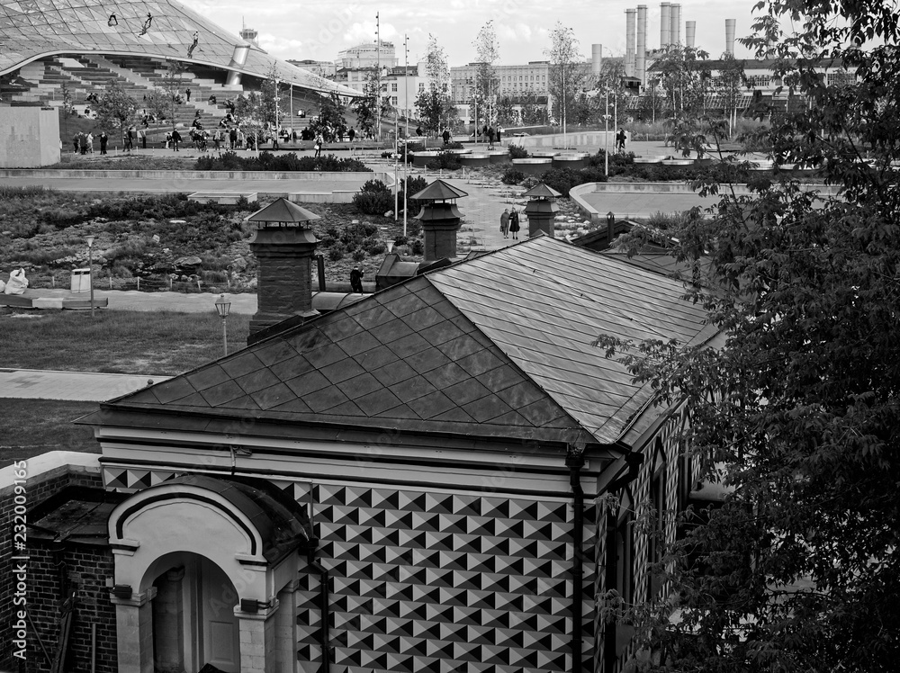 Zaryadye Park in Moscow in summer