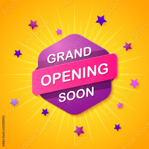 Opening soon background composition with flat design