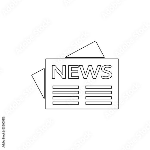 newspaper icon. Element of media for mobile concept and web apps illustration. Thin line icon for website design and development, app development photo