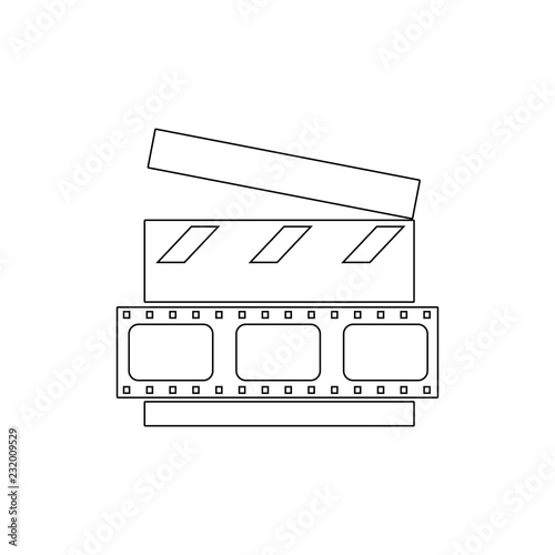 Cinema icon. Element of media for mobile concept and web apps illustration. Thin line icon for website design and development, app development
