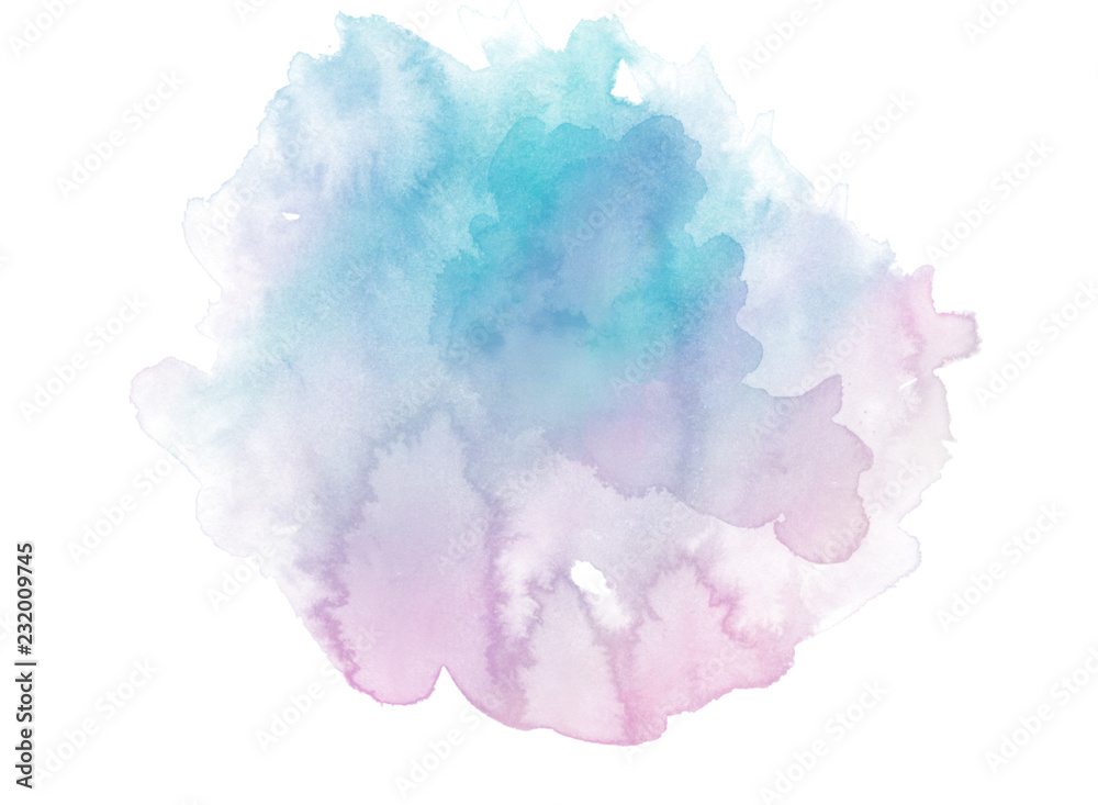 Colorful watercolor on white background.