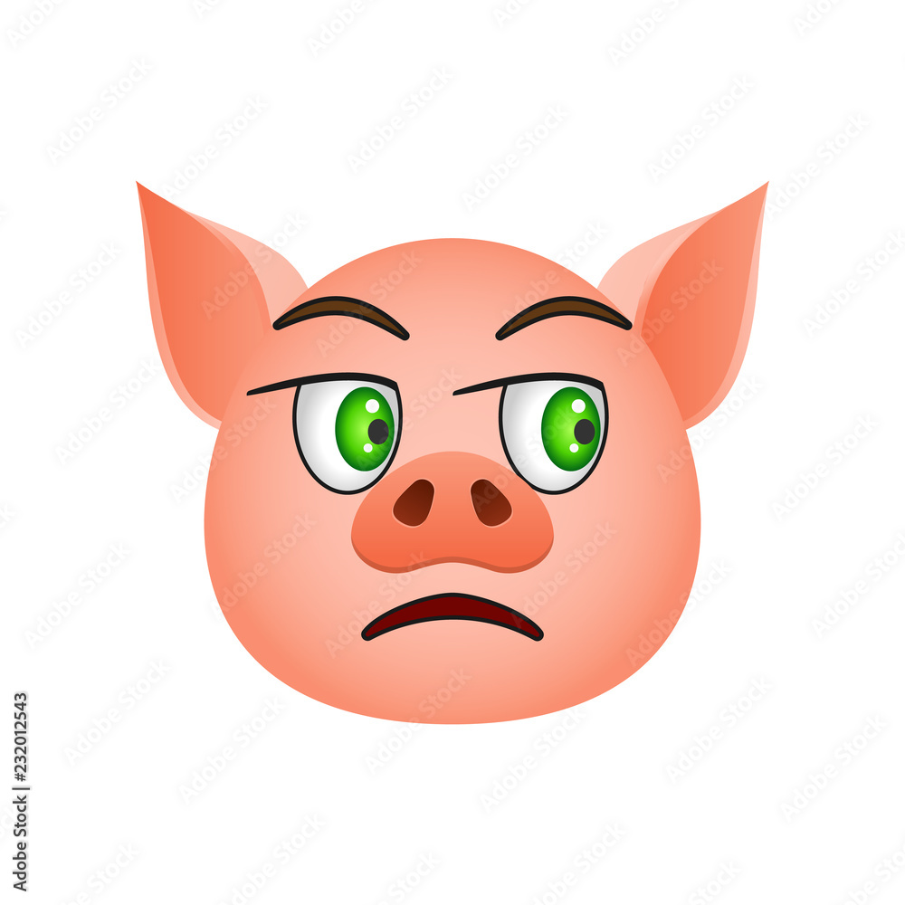 Pig in neutral emoji icon. Element of new year symbol icon for mobile concept and web apps. Detailed Pig in neutral emoji icon can be used for web and mobile Pig in neutral emoji icon. Element of new year symbol icon for mobile concept and web apps. Detailed Pig in neutral emoji icon can be used for web and mobile