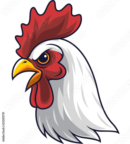 Chicken rooster head mascot