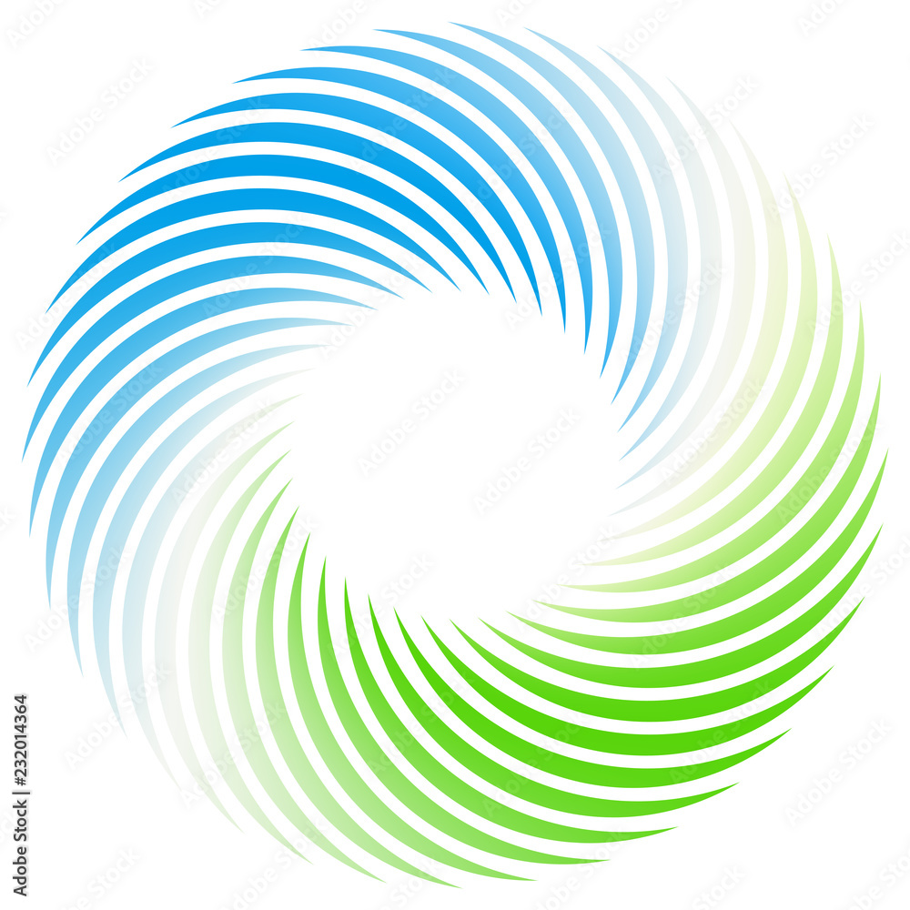 水と緑 調和を表現したエコージーな円の背景 マーク Stock イラスト Adobe Stock