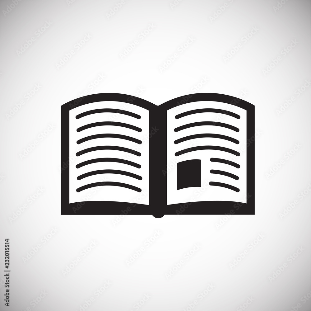 Book on white background icon Book on white background icon