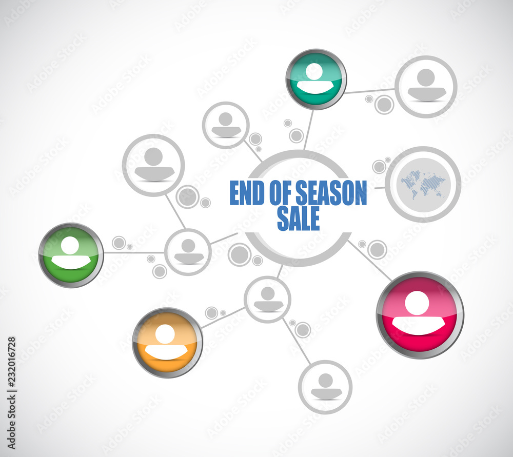 End of season sale, teamwork communication concept illustration End of season sale, teamwork communication concept illustration