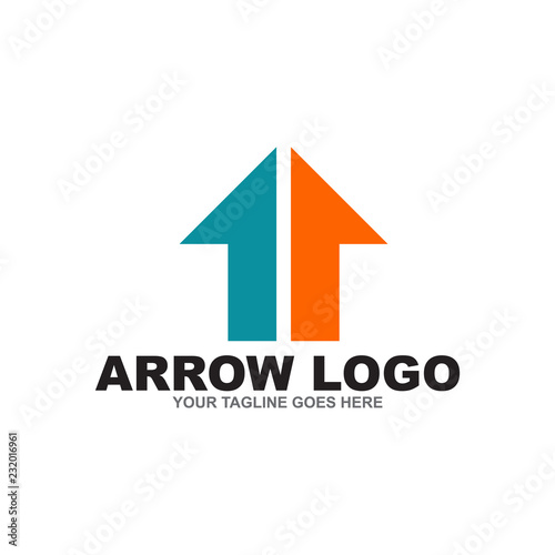 Arrow logo design vector template