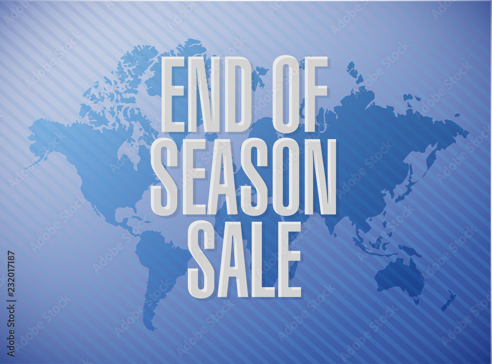 End of season sale, message concept illustration