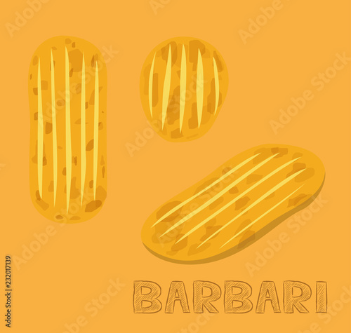 Bread Kind Barbari Vector Illustration