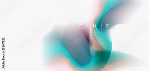 Mixing liquid color flow abstract background. Trendy abstract layout template for business or technology presentation, internet poster or web brochure cover, wallpaper