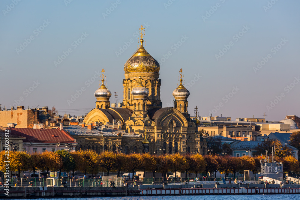 St Petersburg city skyline, Church of the Assumption of Mary (1897) Saint Petersburg, St Petersburg, Russia.